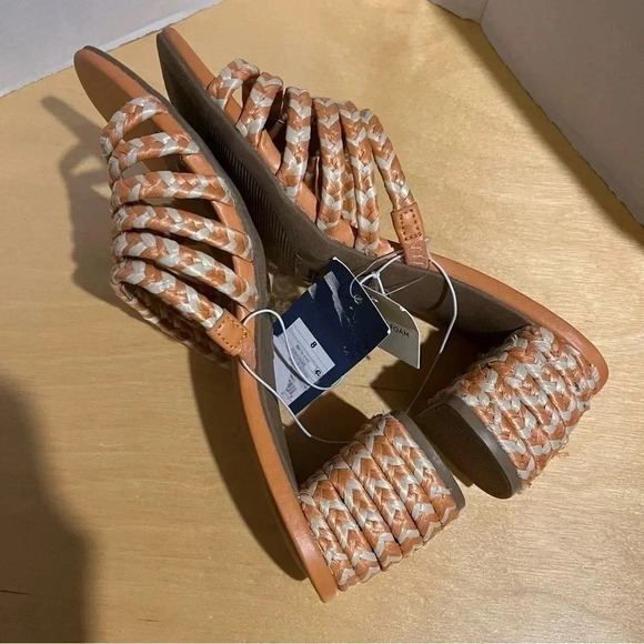 Universal Thread RACHEL Size 8 Mule Slide Heels Sandals Pink Orange NWT - Picture 7 of 13